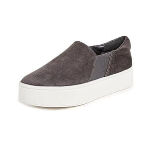 Vince Warren Platform Slip-On Sneakers, size 9/39, grey suede